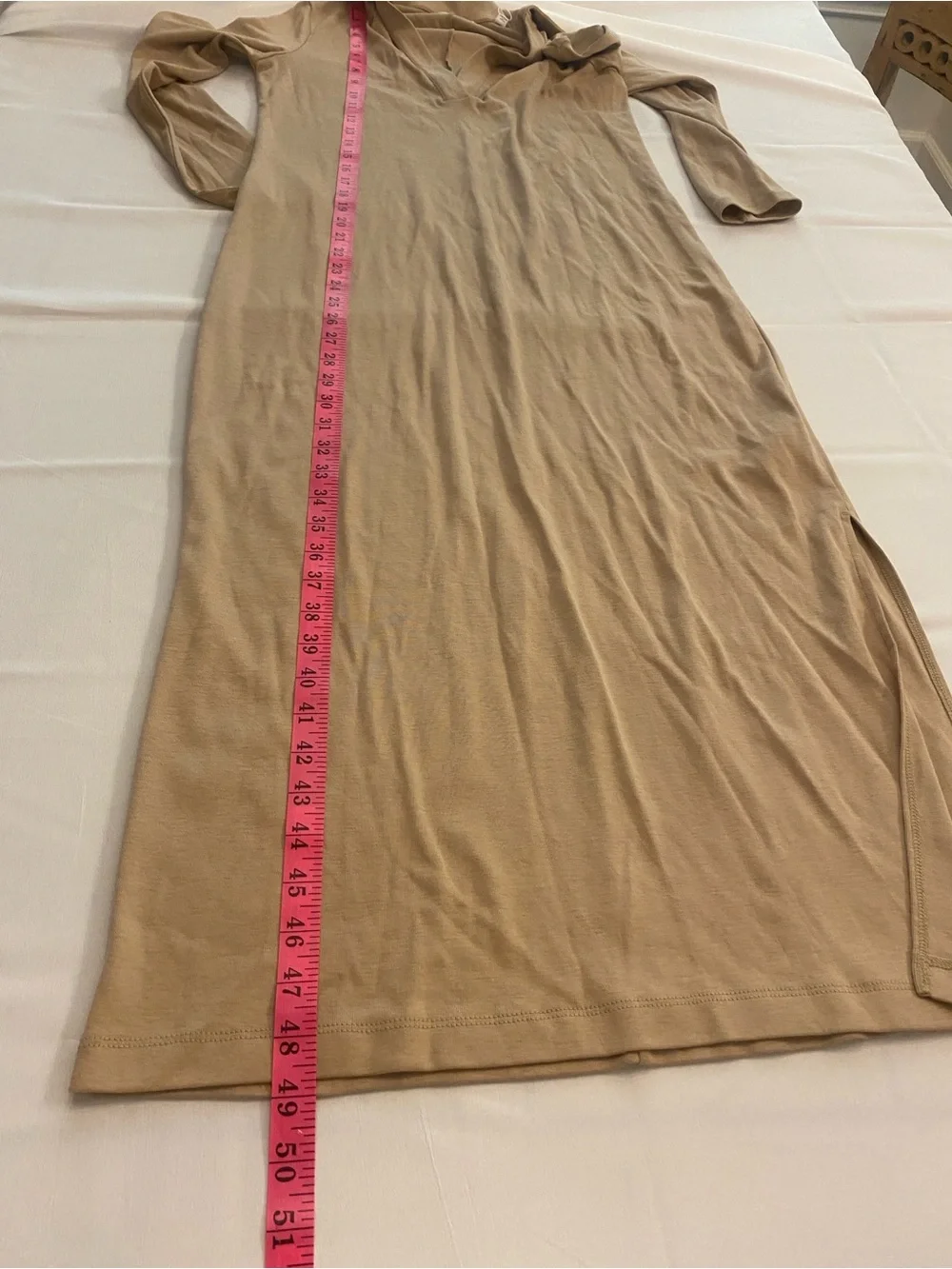 Vince Tan Long Sleeve Collared Polo Midi Long Shirt Dress NEW size medium - Picture 6 of 15